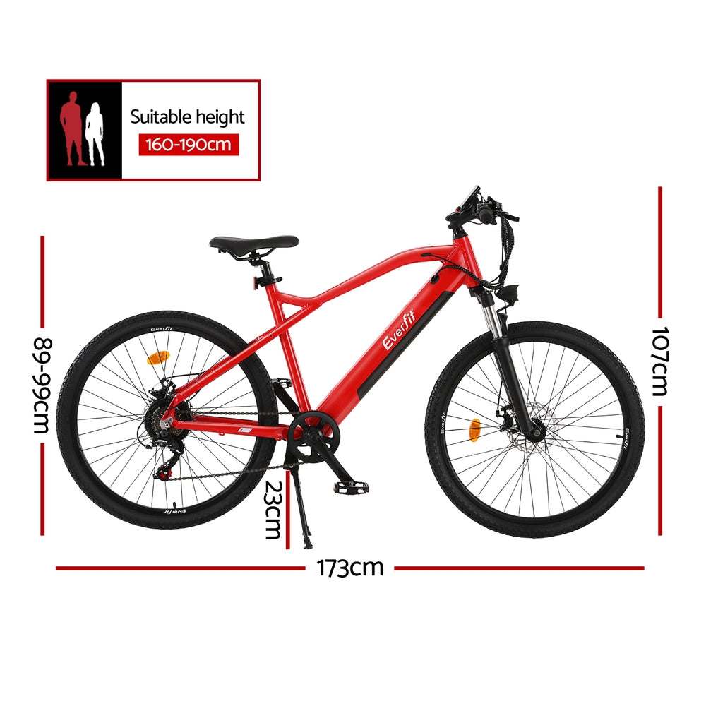Everfit 26 Inch Electric Mountain Bicycle Built-in Battery 250W
