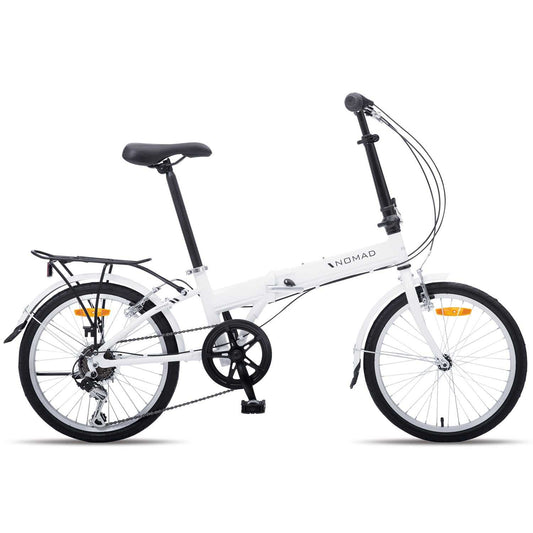 20 Inch Electric Folding Bicycle in Pearl White