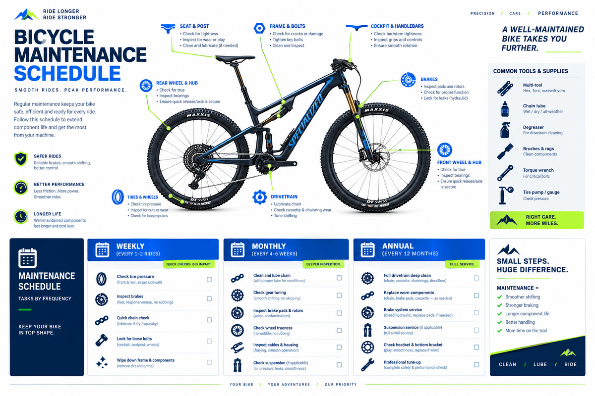 Essential Bicycle Maintenance Schedule: Daily, Monthly and Yearly Checks