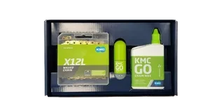 KMC GO Waxed Limited Edition Box | X12L Ti-N Gold 12 Speed Chain | 150ml + 15ml Wax