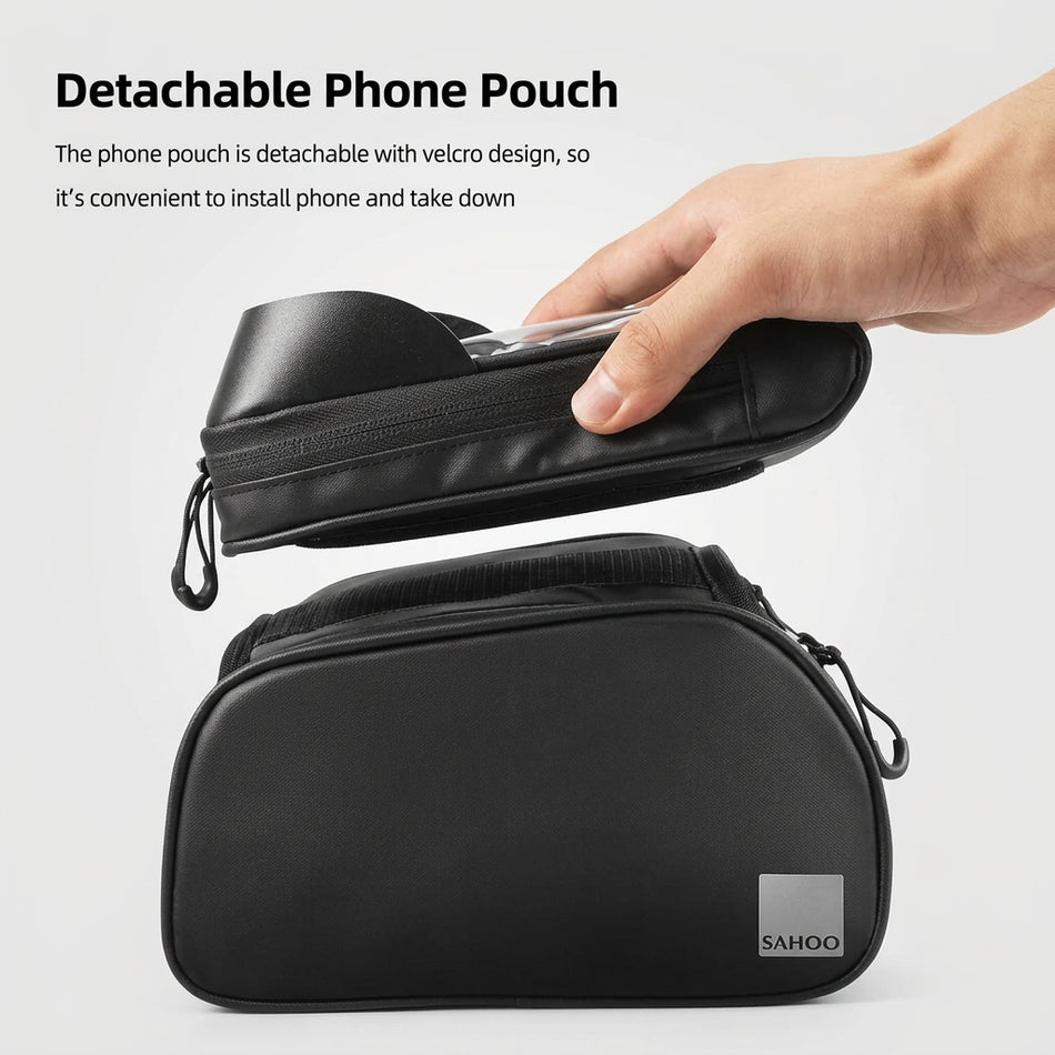 Sahoo Top Bar Bag With Removable Phone Holder 17x9x4cm Per Pocket - Black