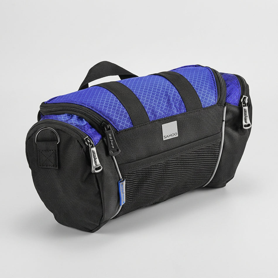 Sahoo Handlebar Bag Compact 5 L Capacity 32x11x17cm - Black With Blue Top