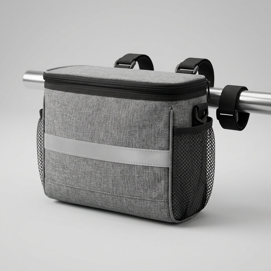 Sahoo Handlebar Bag 3.5L Vol 23x12x18cm Velcro Attach - GREY