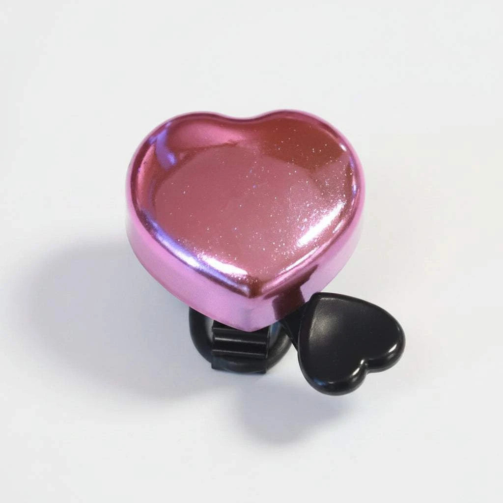 Pink Sweet Heart Flick Bell with heart design for bikes