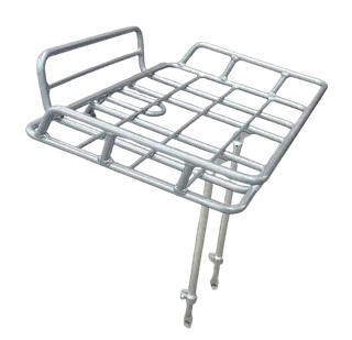 Carrier Front Rack Alloy Adjustable Size 26"-29" Max Load 10kg - Silver