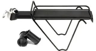 Rear Carrier Seat Post Mounted Alloy 5kg Load Limit - Black