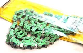 Single Speed Chain 1/2 x 1/8 x 112L (YBN S-410) - Nickel/Green