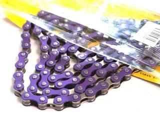 Single Speed Chain 1/2 x 1/8 x 112L (YBN S-410) - Nickel/Purple