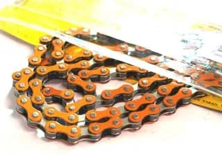 Single Speed Chain 1/2 x 1/8 x 112L (YBN S-410) - Nickel/Orange