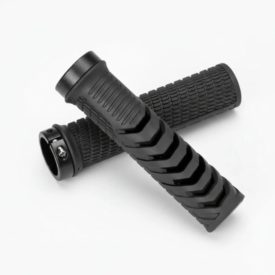 Lock-On MTB Grips With Alloy Clamp in Black - 135mm