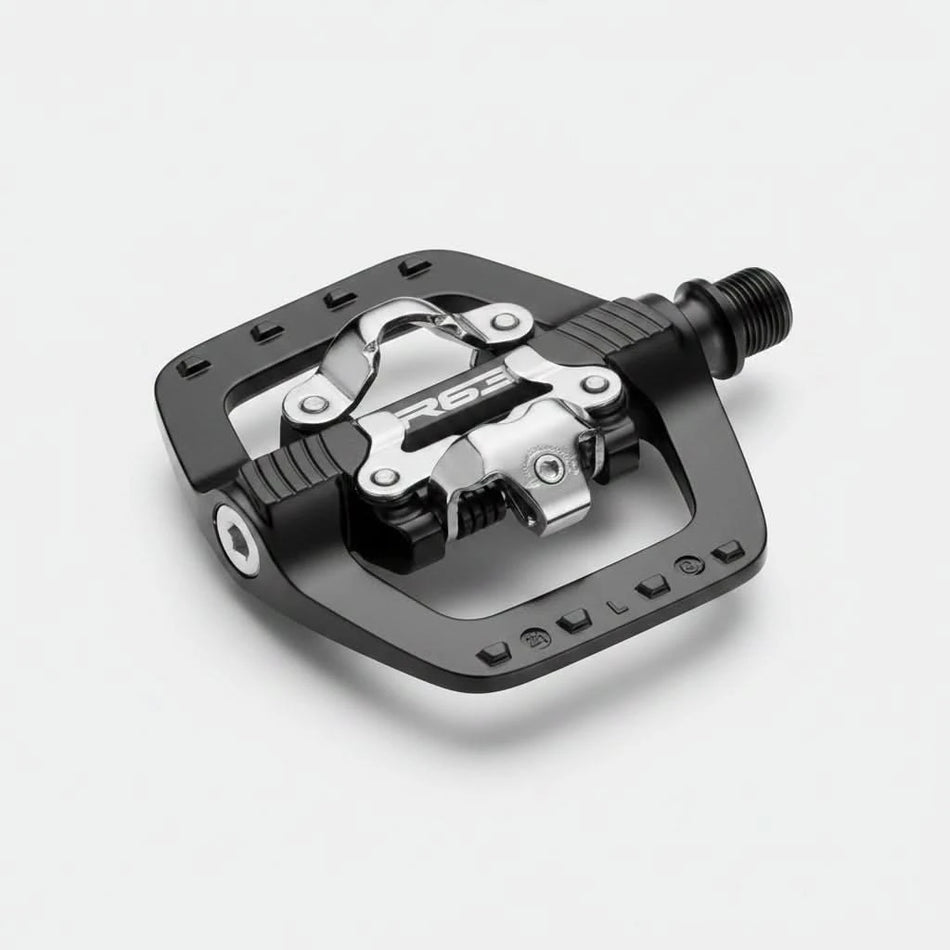 PEDALS - Dual Function Pedal SPD Cleat Compatible 9/16" Cr-mo Axle - Black