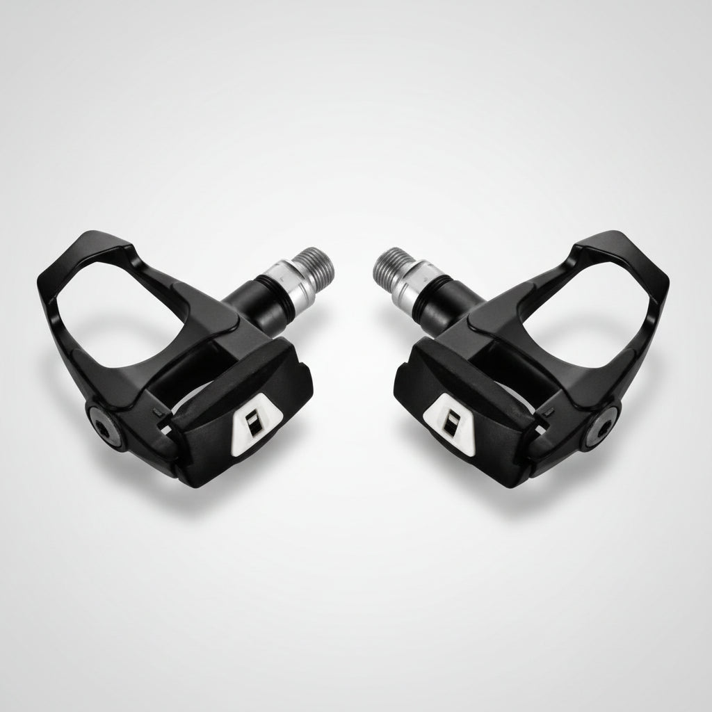 Alloy Pedals 9/16" road LOOK KEO compatible with red float cleats for efficient cycling