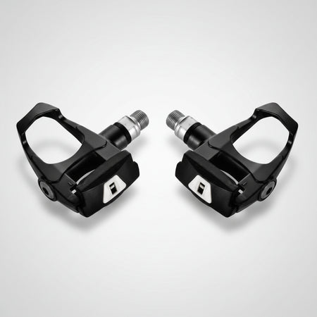 Alloy Pedals 9/16" road LOOK KEO compatible with red float cleats for efficient cycling