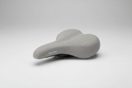 Velo Plush Saddle grey vinyl top with black rails and bumper 270x210mm for bike transport