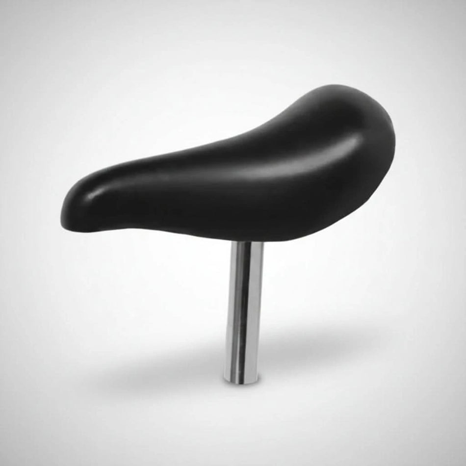 Saddle With 22.2mm Seat Chrome Post Fits 12" Bikes - Black