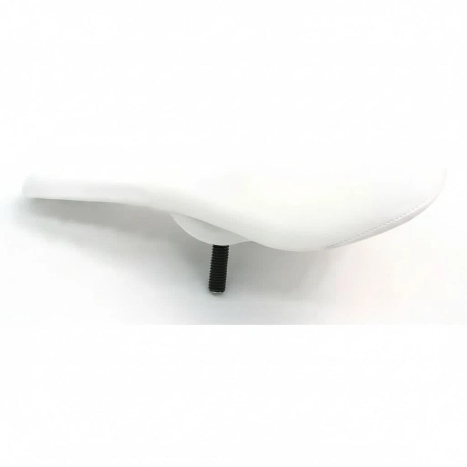 Pivotal BMX Saddle With Hollow Bolt PP Plastic Without Padding - White