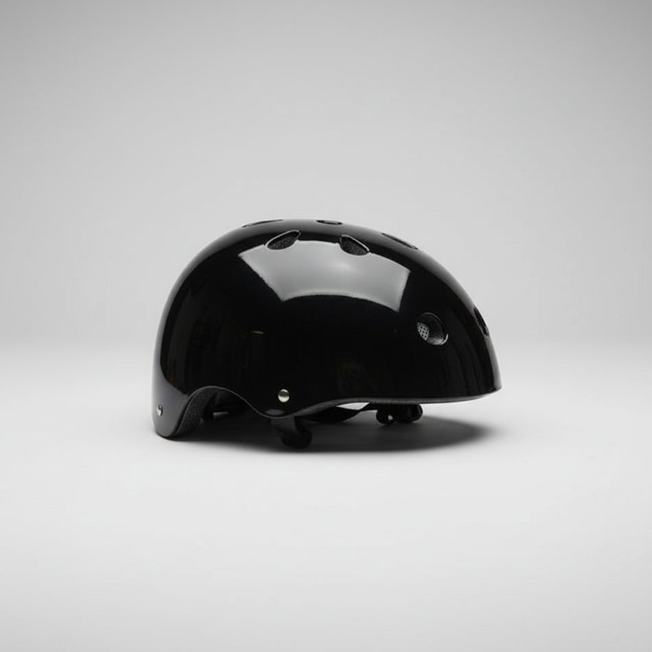 BMX Helmet Gloss Black Australian Standards Approved - Large
