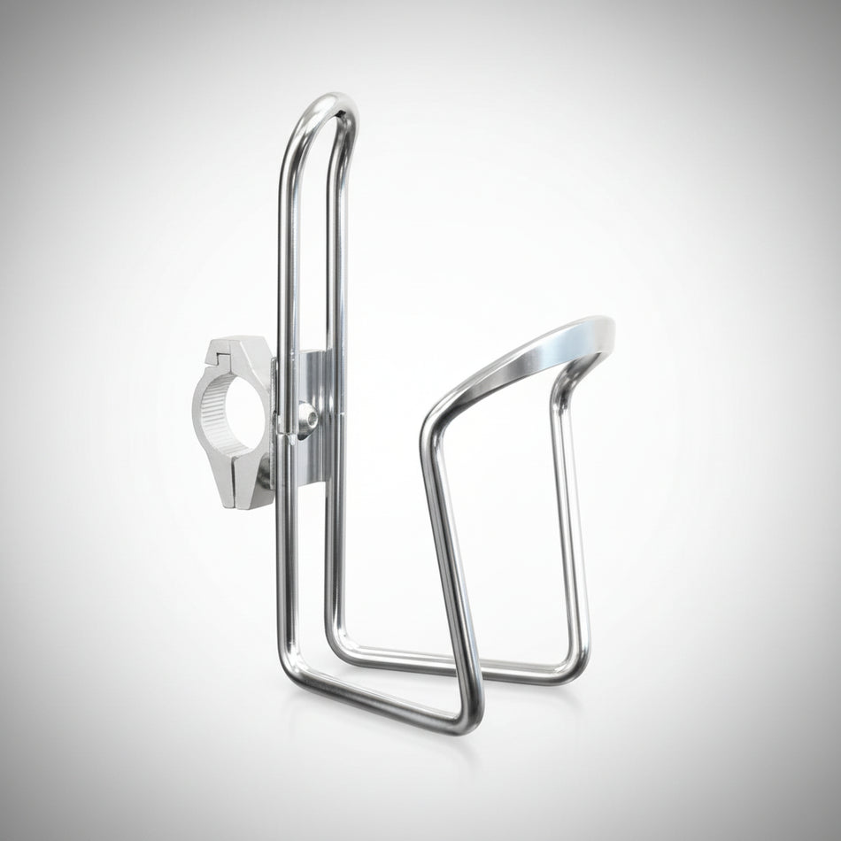 Pro Series Handlebar Mount Fits 22.2 Bar Alloy Bidon Cage - Silver