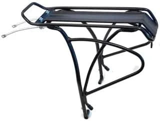 Heavy Duty Rear Pannier Rack For 26"/650B Disc Brake Bikes 10mm Adjustable - Black