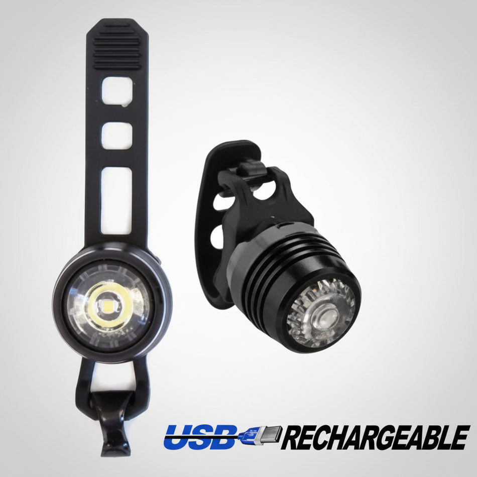 Front USB Light 3 Function Lithium USB-Rechargeable - Black