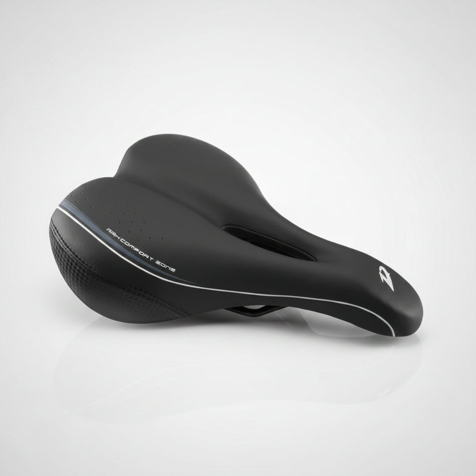 DDK Saddle Vinyl Top Black With Memory Foam Steel Black Rail 273 x 175mm