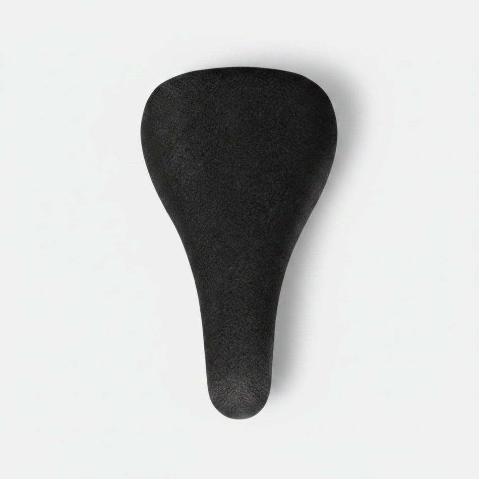 Saddle JUNIOR Vinyl Top Plain Black and Black Seat Post