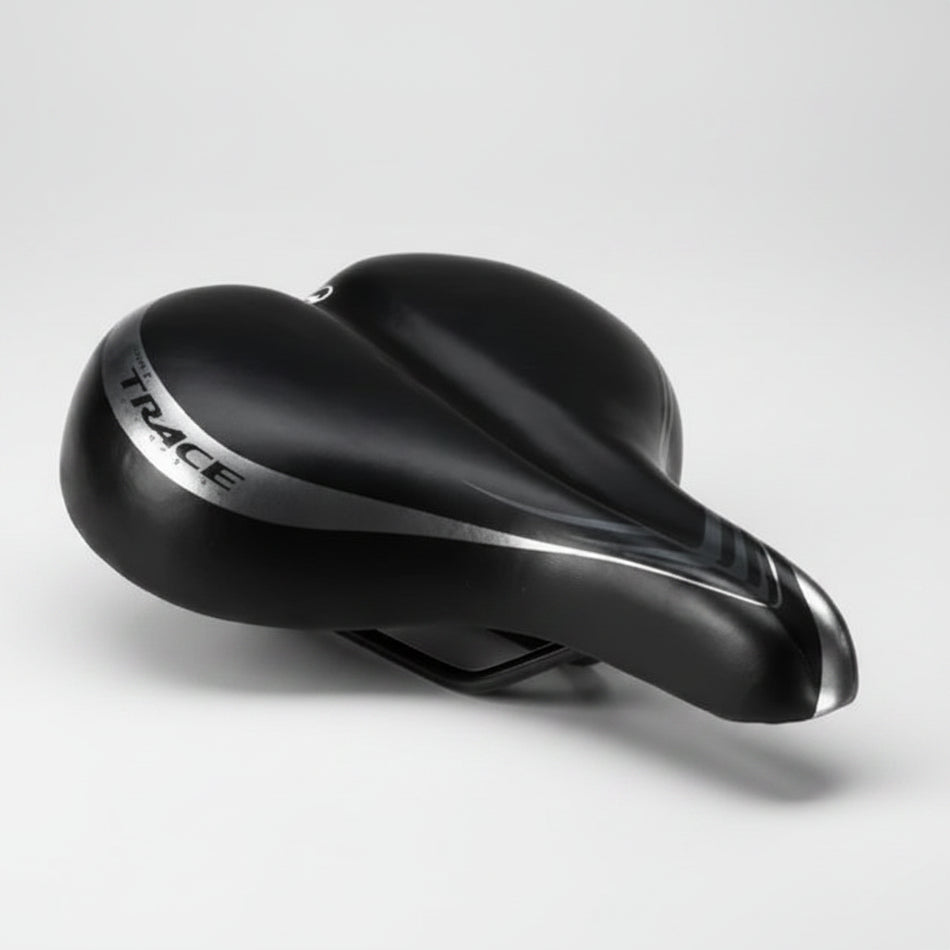 Saddle Black With Silver S'TRACE Logo Black Rails 263 x 215mm