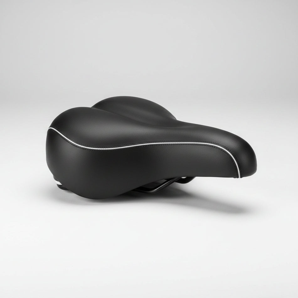 Velo Ladies Saddle Dual Density Base Gel Plush 250 x 200mm - Black