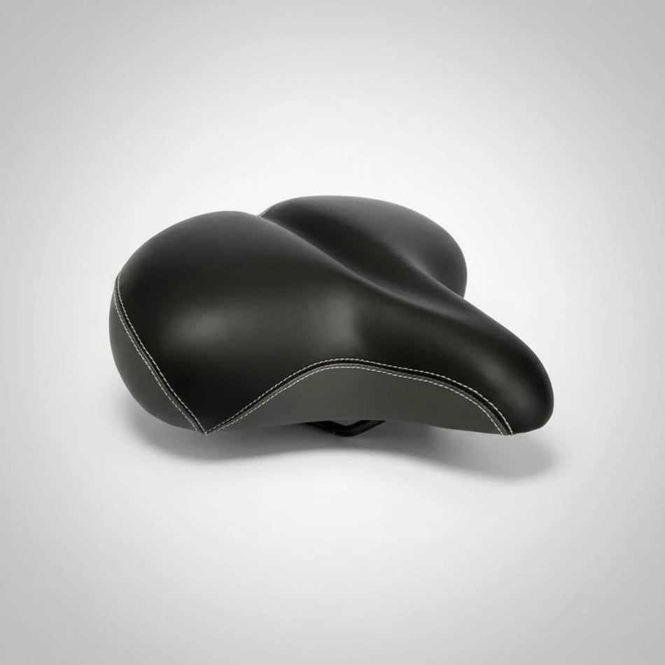 Velo Saddle Ultimate Comfort Plush Foam Webspring Base 28cm X 28cm - Black