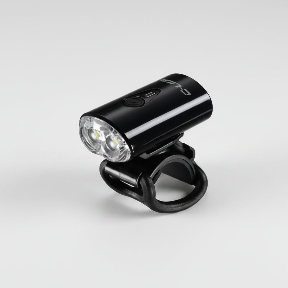 Front Light 4-Function White LED With Bracket & USB Cable - Black