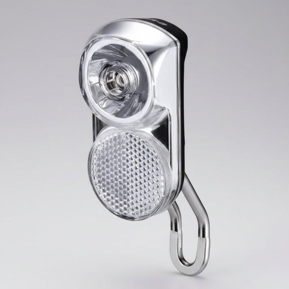 Alloy Dynamo Head Light D-Light 0.5W LED With Switch With Reflector