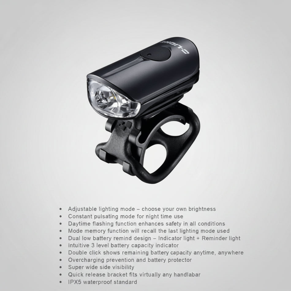 4 Function 100 Lumen Front Light With USB Cable