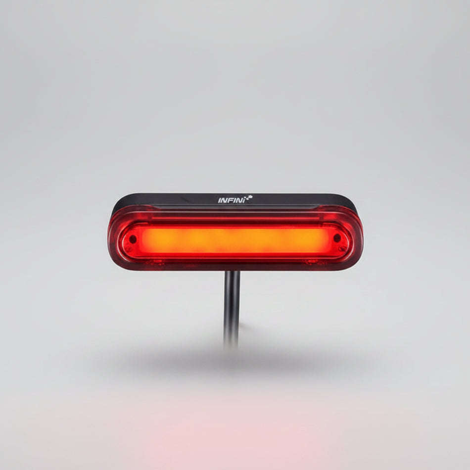 Carrier Rack Mount Rear Light For E-Bike 1 Watt 6-36V COB LED With 1200mm Cable