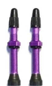 2 Pcs Tubeless Valves Alloy With Extended O-Ring 44mm FV/PV - Purple