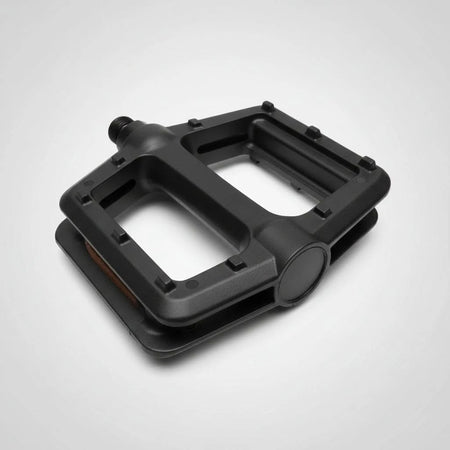 1/2" BMX large platform pedal in black with durable polypropylene body and wide grip surface for BMX riding