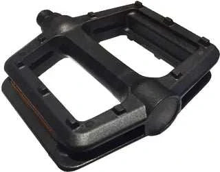 1/2" BMX large platform pedal in black with durable polypropylene body and wide grip surface for BMX riding