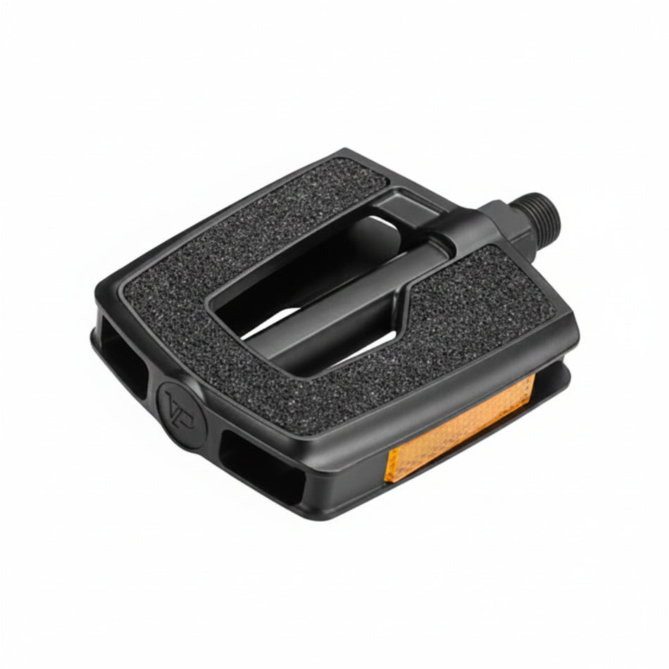 PEDALS 9/16" One Piece PP Body With Inlaid Grip Tread - Black