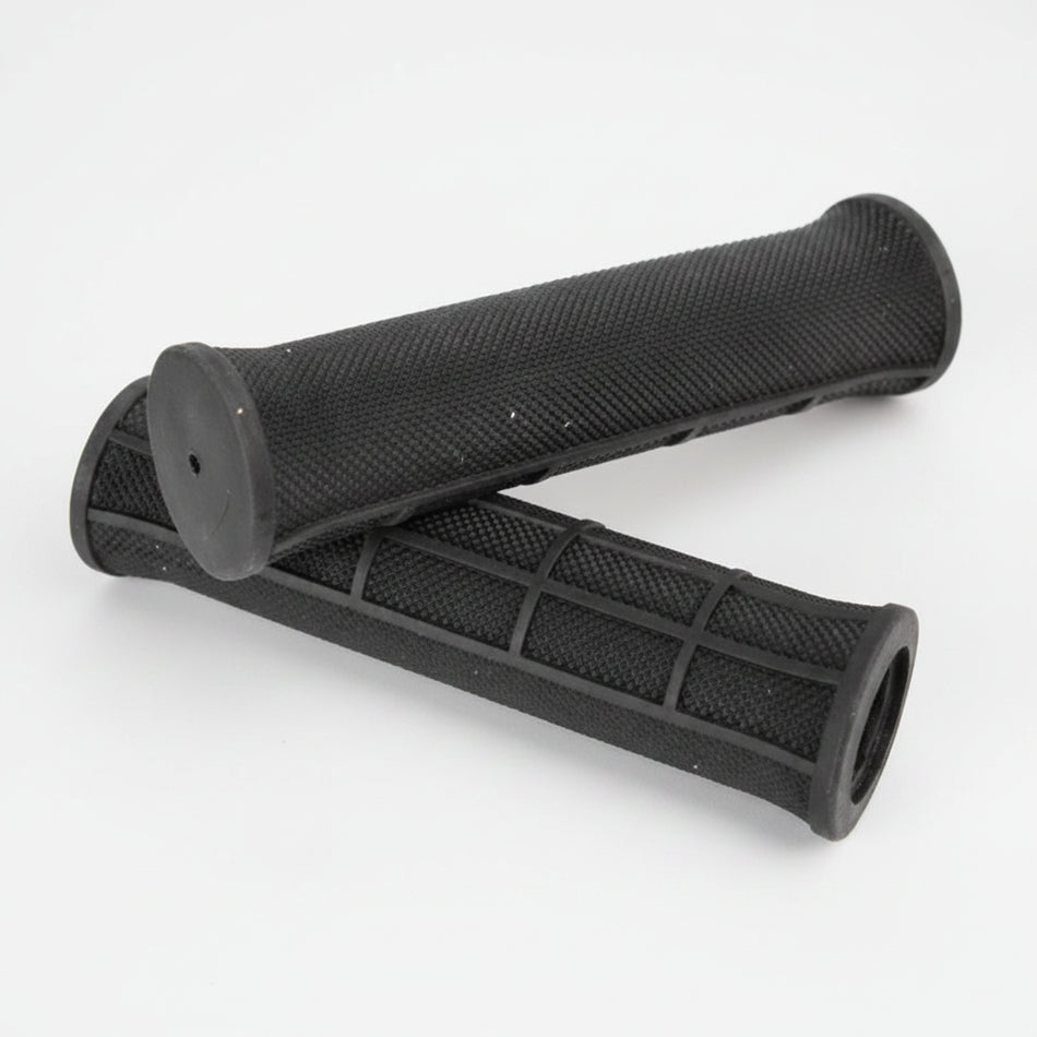 VELO Handlebar Grips Kraton rubber With Gel 125mm Half Waffle Pattern - Black