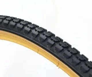 Tyre 28 x 1.3/8 Black With Gum Wall Block Tread (37-642)
