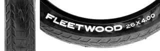 Duro Tyre 26 x 4.0 Fleetwood Fat Bike Slick Tread Wire Bead - Black
