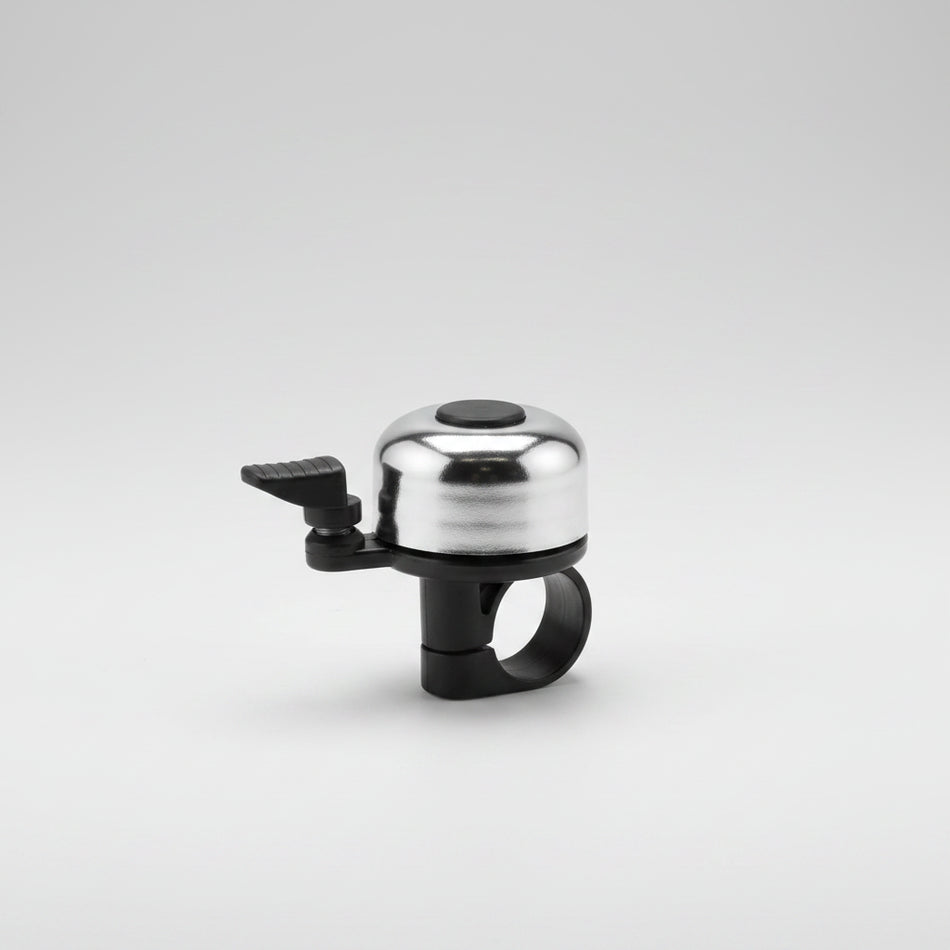 Mini Flick Bell Fits 22.2mm Diameter Handlebar - Silver
