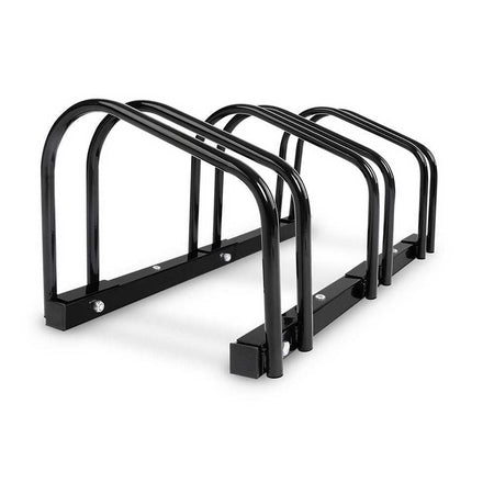 Black Weisshorn 3 bike stand for floor bicycle parking with powder-coated steel design