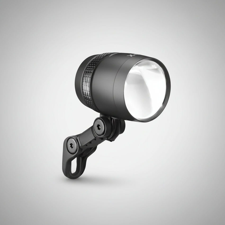 BUSCH & MULLER Dynamo LED Front Light Alloy Lumotec IQ-X Black DRL Senso Switch Standlight 100LUX
