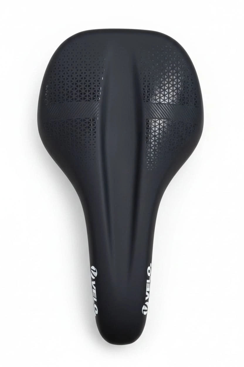 Velo Branded Saddle VL-1C93 Glossy Black 150mm x 255mm