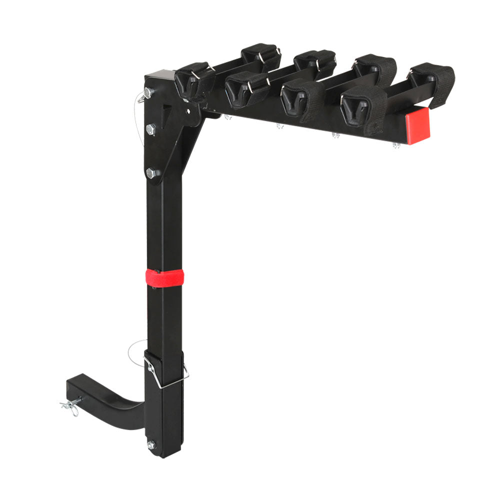 Giantz 4 Bicycle Bike Carrier Rack Car 2 Hitch Mount Foldable Black-BicycleLab.com.au