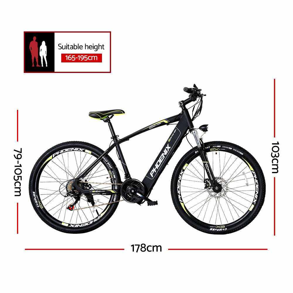 27.5 Inch Electric Mountain Bicycle with Built-in Battery | Black