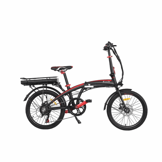 Everfit Folding Electric Bike Urban City Bicycle eBike Rechargeable Battery 250W