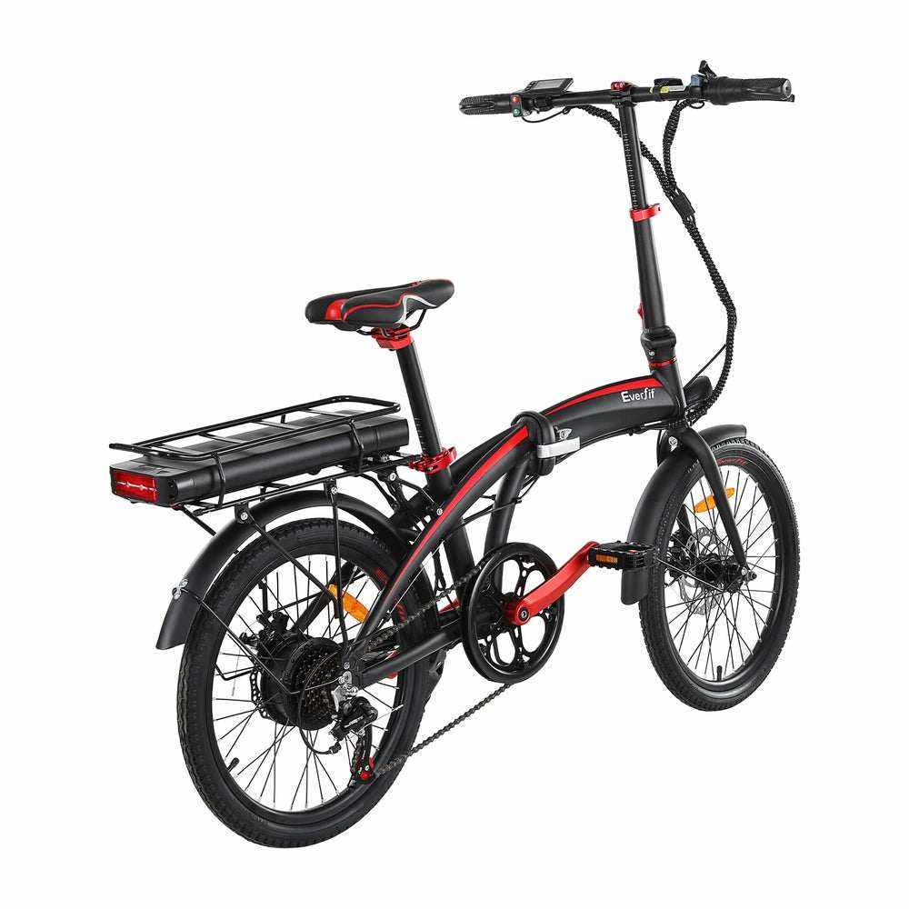 250W Foldable Commuter Electric Bike with Rechargeable Battery | Black
