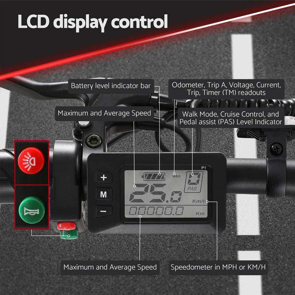 250W Foldable Commuter Electric Bike with Rechargeable Battery | Black