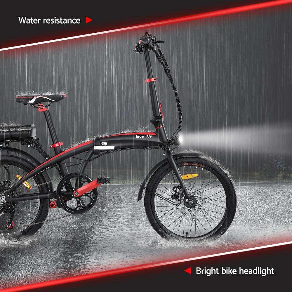 250W Foldable Commuter Electric Bike with Rechargeable Battery | Black